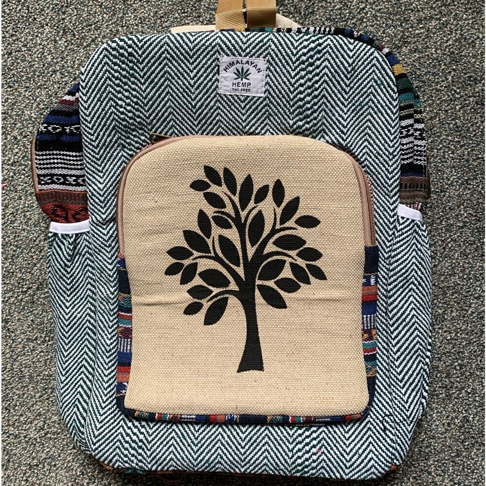 NEW! HOT ITEM!  Himalayan Hemp multi Fabric Back Pack Boho Hippie Trendy Hip
